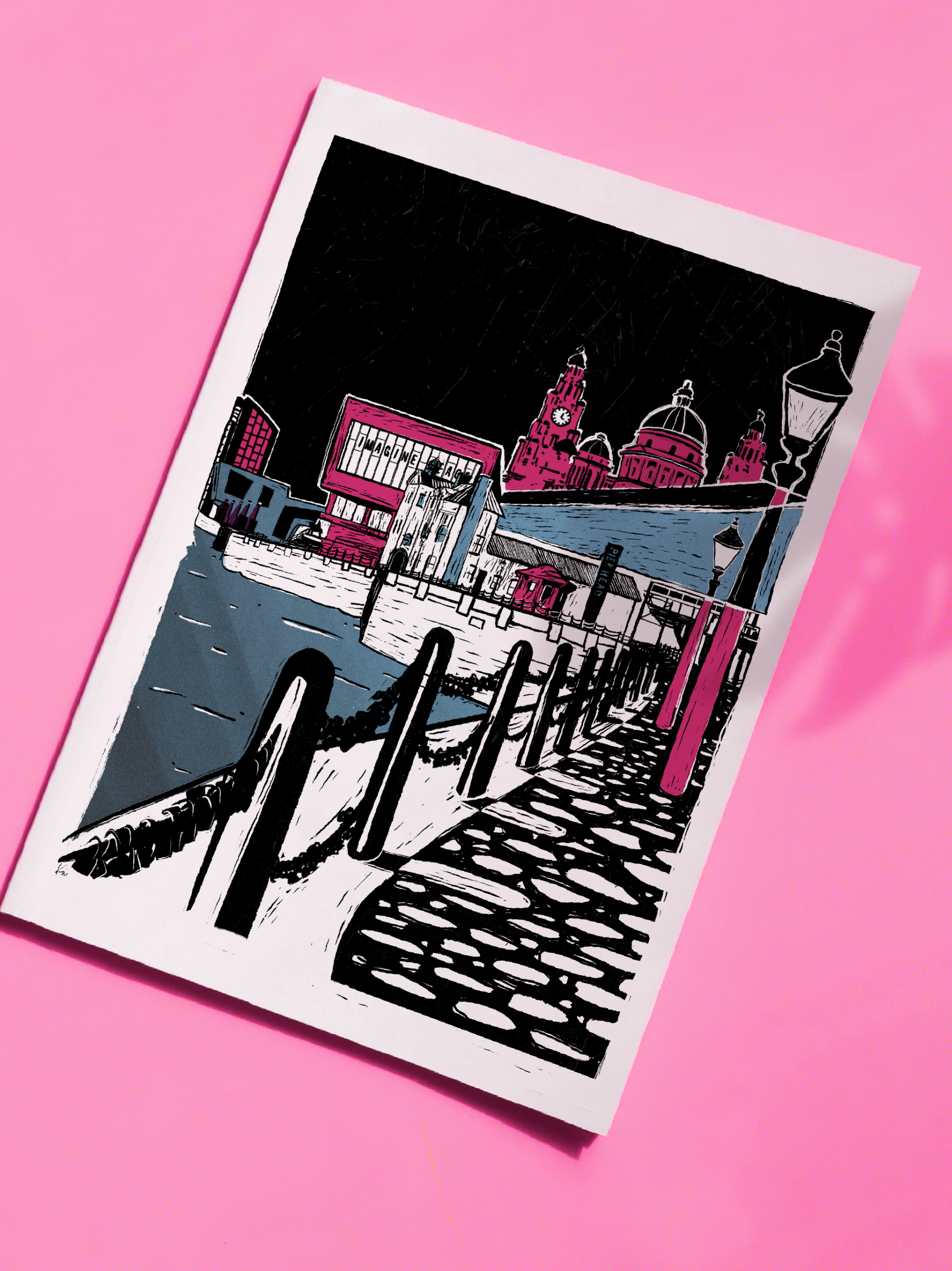 Liverpool Waterfront Art Print - Image 4