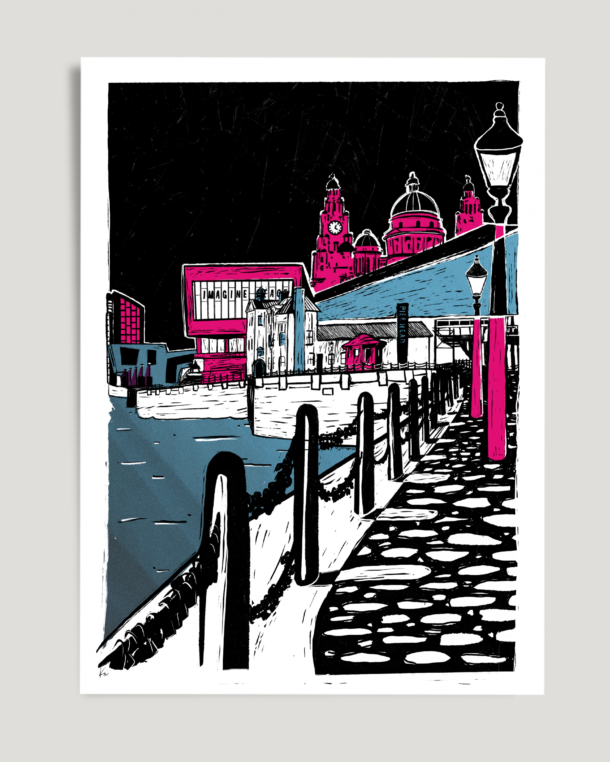 Liverpool Waterfront Art Print - Image 3