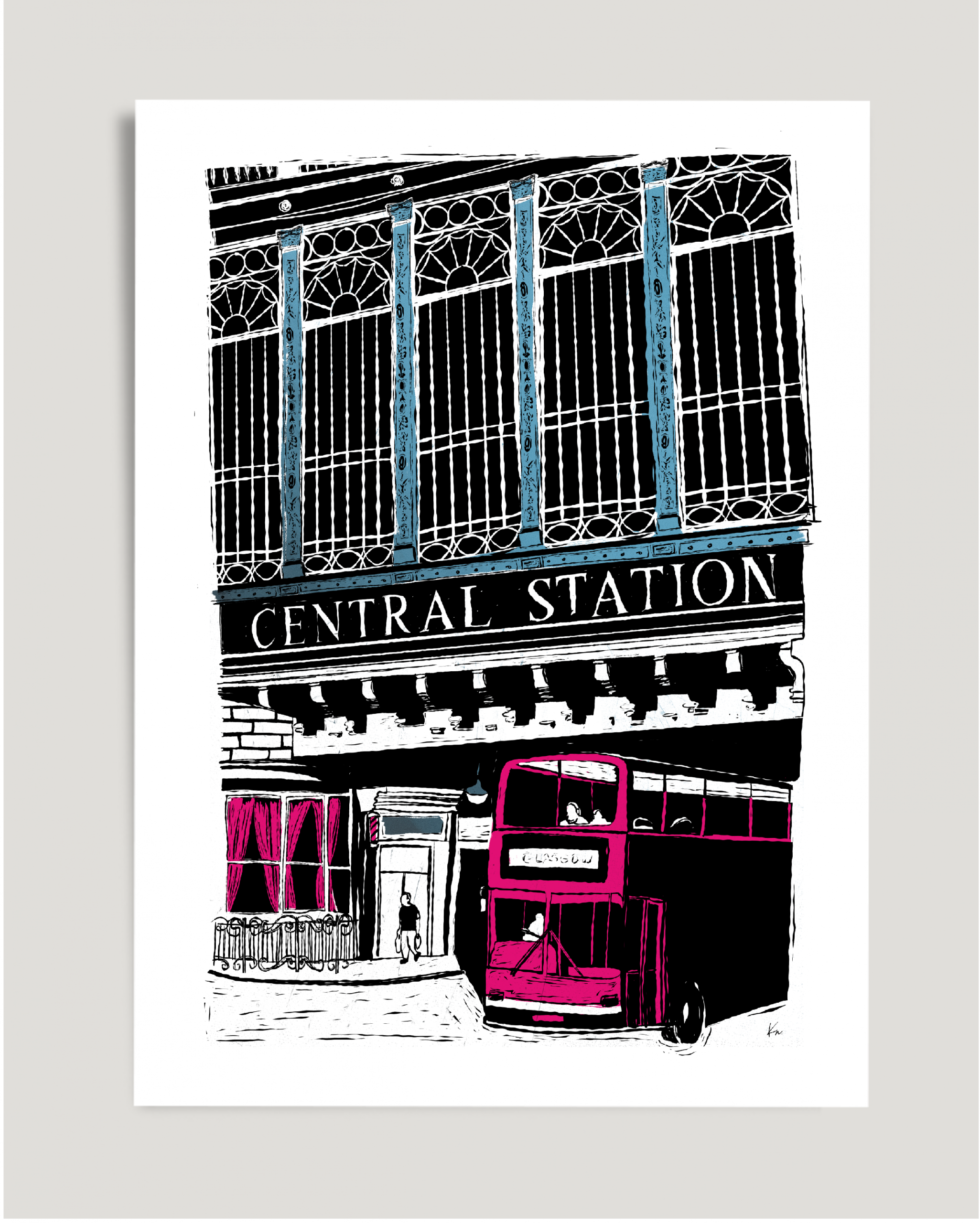 Glasgow Central Station Art Print - Image 3