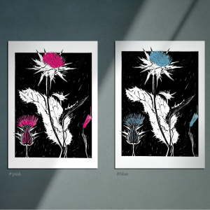 Thistle Flower Art Print