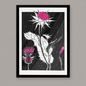 Thistle Flower Art Print
