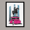 Glasgow Duke of Wellington statue Art Print - Image 4
