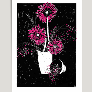 Gerbera Cocktail Shaker Art Print