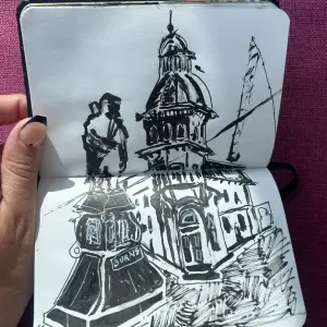 Robert Burns Statue  Leith Art Postcard