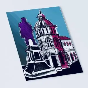 Robert Burns Statue  Leith Art Postcard