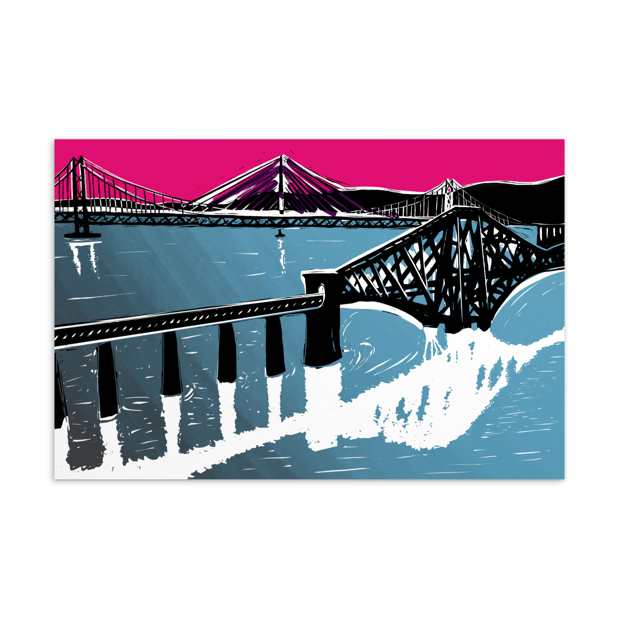 Forth Bridges Postcard