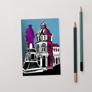 Robert Burns Statue Leith Art Postcard