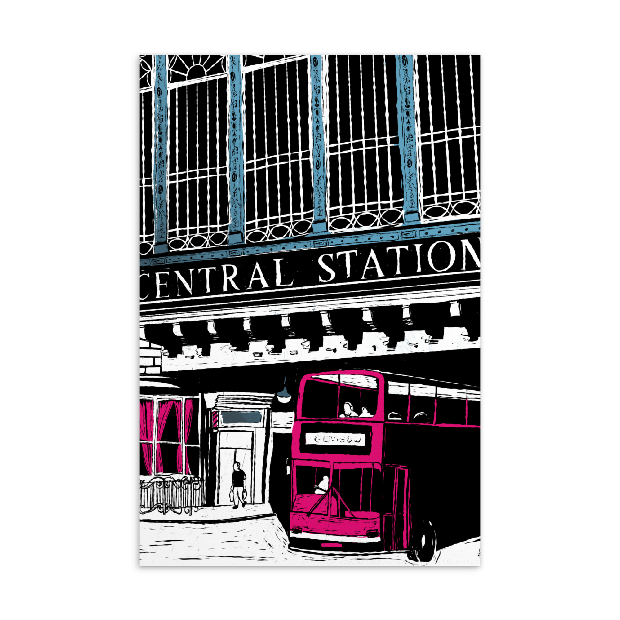 Glasgow Station Postcard